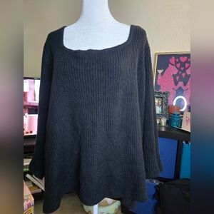 Old Navy 4x Black Ribbed Scoop Neck Sweater